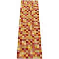 Indo Tibetan Multi-colored Runner Rug (2'4 x 8')