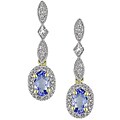10k Gold Tanzanite and Diamond Accent Earrings