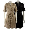 Mlle Gabrielle Women's Belted Button-up Shirtdress