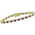 Goldplated Silver Ruby and Diamond Bracelet