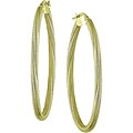10k Yellow Gold Twisted Hoop Earrings