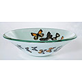 DeNovo Butterflies Tulip Shaped Glass Vessel Sink