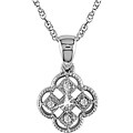 10k White Gold Diamond Accent Necklace