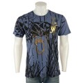 Christian Audigier Men's Indigo Blue Print T-shirt