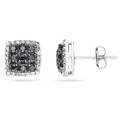 10k Gold 1/2ct TDW Black/ White Diamond Earrings (G-H, I1-I2)