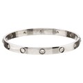 18k White Gold 1ct TDW Diamond Cartier Love Bangle (F, VS1)