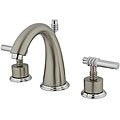 Milano Widespread Satin Nickel/ Chrome Trim Faucet