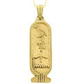 14k Yellow Gold Love Cartouche Necklace