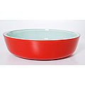 Forgee White/ Red Glass Vessel Sink