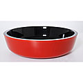 Forgee Black/ Red Glass Vessel Sink