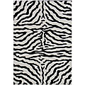 Durable Wool Zebra Stripes Area Rug (5' x 8')