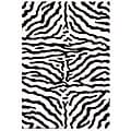 Durable Wool Zebra Stripes Area Rug (5' x 8')