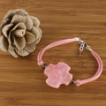 Suede Pink Magnesite Cross Bracelet (USA)