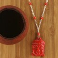 Buddha Dyed Red Coral Necklace (USA)