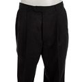Palm Beach Men's Charcoal Grey Solid Wool Slacks