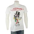 Ed Hardy Men's White Print T-shirt