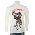 Ed Hardy Men's White Print T-shirt