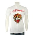 Ed Hardy Men's White Print T-shirt