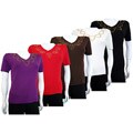 Il Bacci Women's V-neck Short-sleeve Knitted Blouse