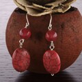 Howlite and Jade 'Fuchsia Duet' Earrings (USA)