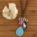 Leather Turquoise Cluster Necklace (USA)