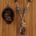 Sterling Silver Kyanite 'Twilight Mist' Quartz Necklace (USA)