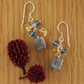 Sterling Silver Kyanite 'Twilight Mist' Quartz Earrings (USA)