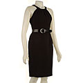 Evan Picone Matte Crepe Cutaway Halter Dress
