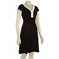 Evan Picone Black/ Ivory Matte Jersey Dress