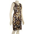 Evan Picone Tonal Floral Print Charmeuse Dress