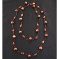 Wood and Acrylic Bead Knotted Necklace