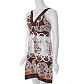 Cute Options Brown and White Open Dress