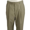 Palm Beach Men's Khaki Solid Wool Trousers