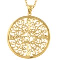 18k Gold Overlay Medallion Necklace