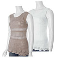 Knits Landing Patterned Knit Shell Sleeveless Top