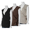 Currants Sleeveless Wrap Tunic with Tie