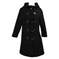 DKNY Girl's Black Wool Hooded Duffle Coat