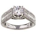 14k Gold CZ and 4/5ct TDW Diamond Engagement Ring (GH, SI)