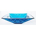 Forgee Clear Aqua Square Glass Vessel Sink