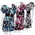 Eve Women's Short-sleeve Printed Belted Dress