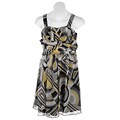 Pirouette Girl's Retro Geometric Chiffon Edie Dress