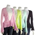 Shu Shu Ruffle Cardigan with Sequins