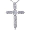 18k White Gold 1/2ct TDW Diamond Necklace (HI-SI)