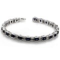 18k Gold 2 5/8ct TDW Diamond Sapphire Bracelet (G-H, VS)