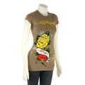 Ed Hardy Women's Bleeding Heart Black Print Tunic