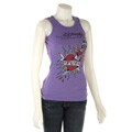 Ed Hardy Women's Basic Purple Tank Top