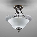 Old Bronze Semi-flush Ceiling Fixture