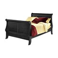 Louis Philip Black Hardwood Full-size Bed