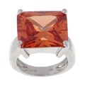 Sterling Silver Champagne CZ Bold Ring