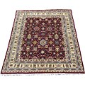 Indo Agra Burgundy/ Gold Rug (7'10 x 9'10)